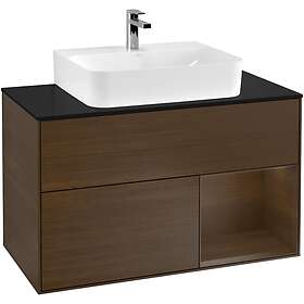 Villeroy & Boch Tvättställsskåp Finion med 2 Lådor Hylla och Bänkskiva för Centrerat G122GNGN