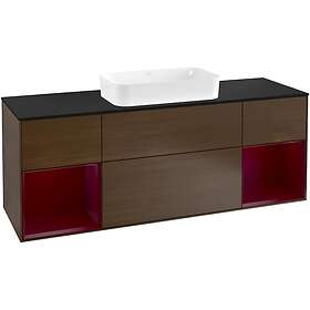 Villeroy & Boch Tvättställsskåp Finion med Två Hyllor och Bänkskiva för Fristående F332HBGN