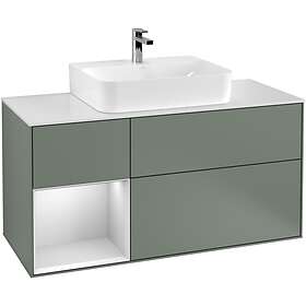 Villeroy & Boch Tvättställsskåp Finion med 3 Lådor Hylla och Bänkskiva för Centrerat G161MTGM
