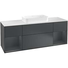 Villeroy & Boch Tvättställsskåp Finion med Två Hyllor och Bänkskiva för Fristående F331HGHG