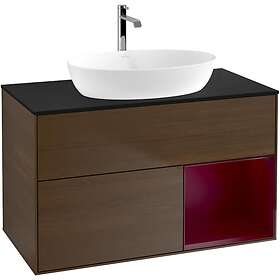 Villeroy & Boch Tvättställsskåp Finion med 2 Lådor Hylla och Bänkskiva för Fristående från Artis Collaro GA22HBGN