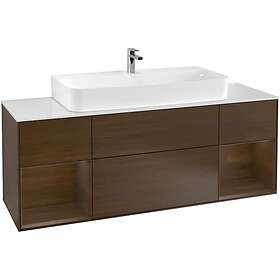 Villeroy & Boch Tvättställsskåp Finion med Två Hyllor och Bänkskiva för Centrerat F211GNGN