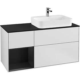 Villeroy & Boch Tvättställsskåp Finion med 3 Lådor Hylla och Bänkskiva för Ocentrerat Ytmonterat G392PDMT