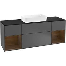 Villeroy & Boch Tvättställsskåp Finion med Två Hyllor och Bänkskiva för Fristående F332GNGK