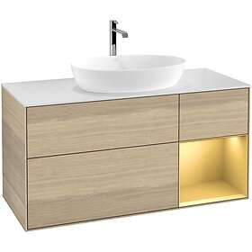 Villeroy & Boch Tvättställsskåp Finion med 3 Lådor Hylla och Bänkskiva för Fristående från Artis Collaro GA71HFPC