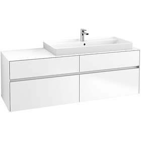 Villeroy & Boch Tvättställsskåp Collaro 160 cm med 4 Lådor för Ovanpåliggande Skåpstvättställ C03000MS