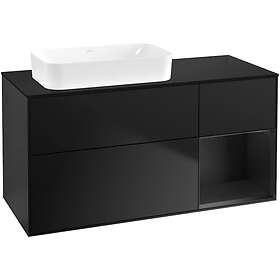 Villeroy & Boch Tvättställsskåp Finion med 3 Lådor Hylla och Bänkskiva för Ocentrerat Fristående G692PDPD
