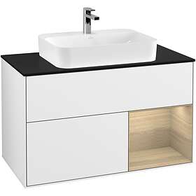 Villeroy & Boch Tvättställsskåp Finion med 2 Lådor Hylla och Bänkskiva för Ytmonterat G372PCGF
