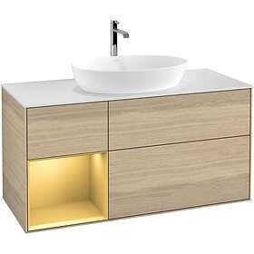 Villeroy & Boch Tvättställsskåp Finion med 3 Lådor Hylla och Bänkskiva för Fristående från Artis Collaro G821HFPC