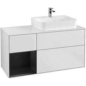 Villeroy & Boch Tvättställsskåp Finion med 3 Lådor Hylla och Bänkskiva för Ocentrerat G141PDMT