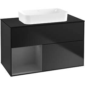 Villeroy & Boch Tvättställsskåp Finion med 2 Lådor Hylla och Bänkskiva för Fristående G652GKPD