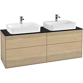 Villeroy & Boch Tvättställsskåp Finion med 4 Lådor och Bänkskiva för Två Ytmonterade G43200PC