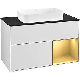 Villeroy & Boch Tvättställsskåp Finion med 2 Lådor Hylla och Bänkskiva för Fristående G662HFMT