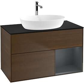 Villeroy & Boch Tvättställsskåp Finion med 2 Lådor Hylla och Bänkskiva för Fristående från Artis Collaro GA22HGGN