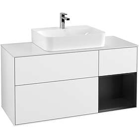 Villeroy & Boch Tvättställsskåp Finion med 3 Lådor Hylla och Bänkskiva för Centrerat F171PDGF