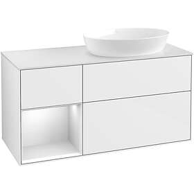 Villeroy & Boch Tvättställsskåp Finion med 3 Lådor Hylla och Bänkskiva för Ocentrerat från Artis Collaro FA41MTGF