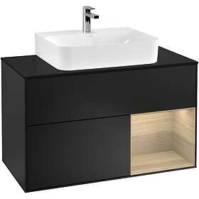 Villeroy & Boch Tvättställsskåp Finion med 2 Lådor Hylla och Bänkskiva för Centrerat G122PCPD