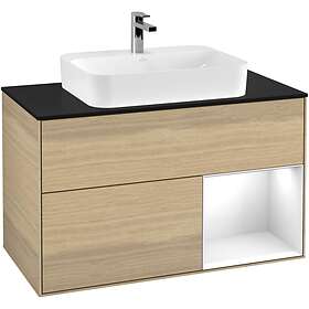 Villeroy & Boch Tvättställsskåp Finion med 2 Lådor Hylla och Bänkskiva för Ytmonterat G372GFPC