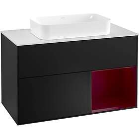 Villeroy & Boch Tvättställsskåp Finion med 2 Lådor Hylla och Bänkskiva för Fristående F251HBPD
