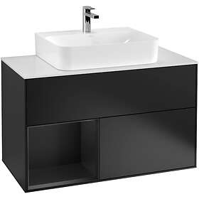 Villeroy & Boch Tvättställsskåp Finion med 2 Lådor Hylla och Bänkskiva för Centrerat G111PDPD