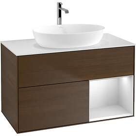 Villeroy & Boch Tvättställsskåp Finion med 2 Lådor Hylla och Bänkskiva för Fristående från Artis Collaro GA21MTGN