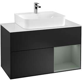Villeroy & Boch Tvättställsskåp Finion med 2 Lådor Hylla och Bänkskiva för Centrerat F121GMPD