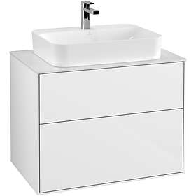 Villeroy & Boch Tvättställsskåp Finion med 2 Lådor och Bänkskiva för Ytmonterat F34100GF