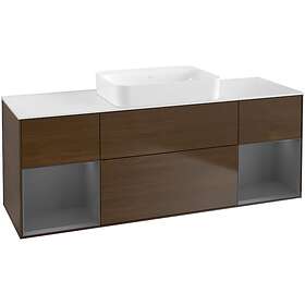 Villeroy & Boch Tvättställsskåp Finion med Två Hyllor och Bänkskiva för Fristående G741GKGN
