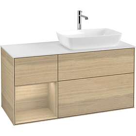 Villeroy & Boch Tvättställsskåp Finion med 3 Lådor Hylla och Bänkskiva för Ocentrerat från Artis Collaro F801PCPC