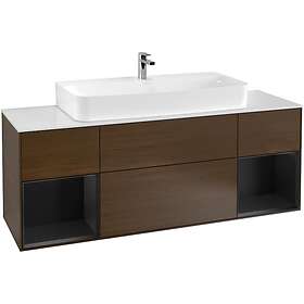Villeroy & Boch Tvättställsskåp Finion med Två Hyllor och Bänkskiva för Centrerat G211PDGN