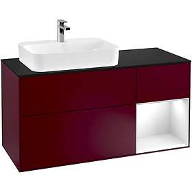 Villeroy & Boch Tvättställsskåp Finion med 3 Lådor Hylla och Bänkskiva för Ocentrerat Ytmonterat F402GFHB