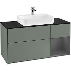 Villeroy & Boch Tvättställsskåp Finion med 3 Lådor Hylla och Bänkskiva för Ytmonterat F422GKGM