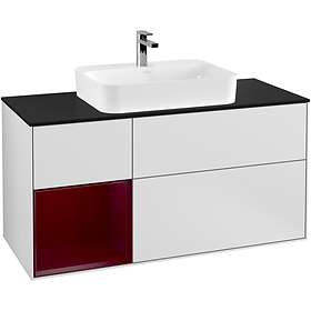 Villeroy & Boch Tvättställsskåp Finion med 3 Lådor Hylla och Bänkskiva för Ytmonterat F412HBMT