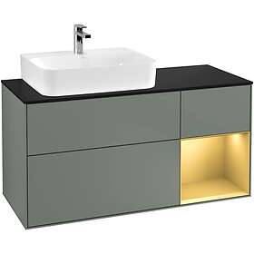 Villeroy & Boch Tvättställsskåp Finion med 3 Lådor Hylla och Bänkskiva för Ocentrerat G152HFGM