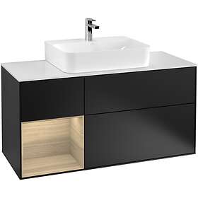 Villeroy & Boch Tvättställsskåp Finion med 3 Lådor Hylla och Bänkskiva för Centrerat G161PCPD