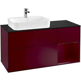 Villeroy & Boch Tvättställsskåp Finion med 3 Lådor Hylla och Bänkskiva för Ocentrerat Ytmonterat F402HBHB