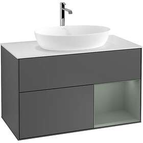 Villeroy & Boch Tvättställsskåp Finion med 2 Lådor Hylla och Bänkskiva för Fristående från Artis Collaro G781GMGK