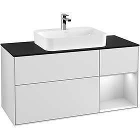 Villeroy & Boch Tvättställsskåp Finion med 3 Lådor Hylla och Bänkskiva för Ytmonterat F422MTMT