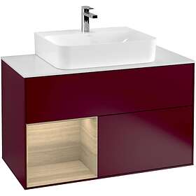 Villeroy & Boch Tvättställsskåp Finion med 2 Lådor Hylla och Bänkskiva för Centrerat F111PCHB