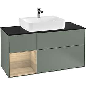 Villeroy & Boch Tvättställsskåp Finion med 3 Lådor Hylla och Bänkskiva för Centrerat F162PCGM