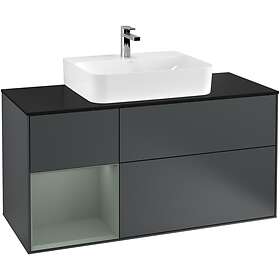 Villeroy & Boch Tvättställsskåp Finion med 3 Lådor Hylla och Bänkskiva för Centrerat F162GMHG