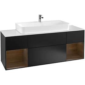 Villeroy & Boch Tvättställsskåp Finion med Två Hyllor och Bänkskiva för Centrerat F211GNPD