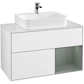 Villeroy & Boch Tvättställsskåp Finion med 2 Lådor Hylla och Bänkskiva för Centrerat F121GMGF