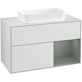Villeroy & Boch Tvättställsskåp Finion med 2 Lådor Hylla och Bänkskiva för Fristående F661GMMT