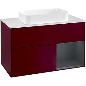Villeroy & Boch Tvättställsskåp Finion med 2 Lådor Hylla och Bänkskiva för Fristående G251HGHB