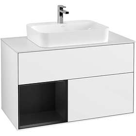 Villeroy & Boch Tvättställsskåp Finion med 2 Lådor Hylla och Bänkskiva för Ytmonterat G361PDGF