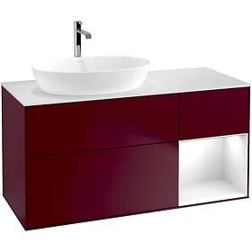 Villeroy & Boch Tvättställsskåp Finion med 3 Lådor Hylla och Bänkskiva för Ocentrerat från Artis Collaro G811GFHB