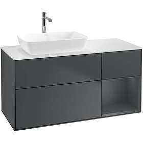 Villeroy & Boch Tvättställsskåp Finion med 3 Lådor Hylla och Bänkskiva för Ocentrerat från Artis Collaro F811HGHG