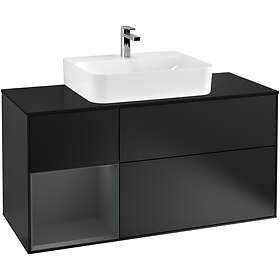 Villeroy & Boch Tvättställsskåp Finion med 3 Lådor Hylla och Bänkskiva för Centrerat F162HGPD