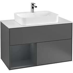 Villeroy & Boch Tvättställsskåp Finion med 2 Lådor Hylla och Bänkskiva för Ytmonterat F361HGGK